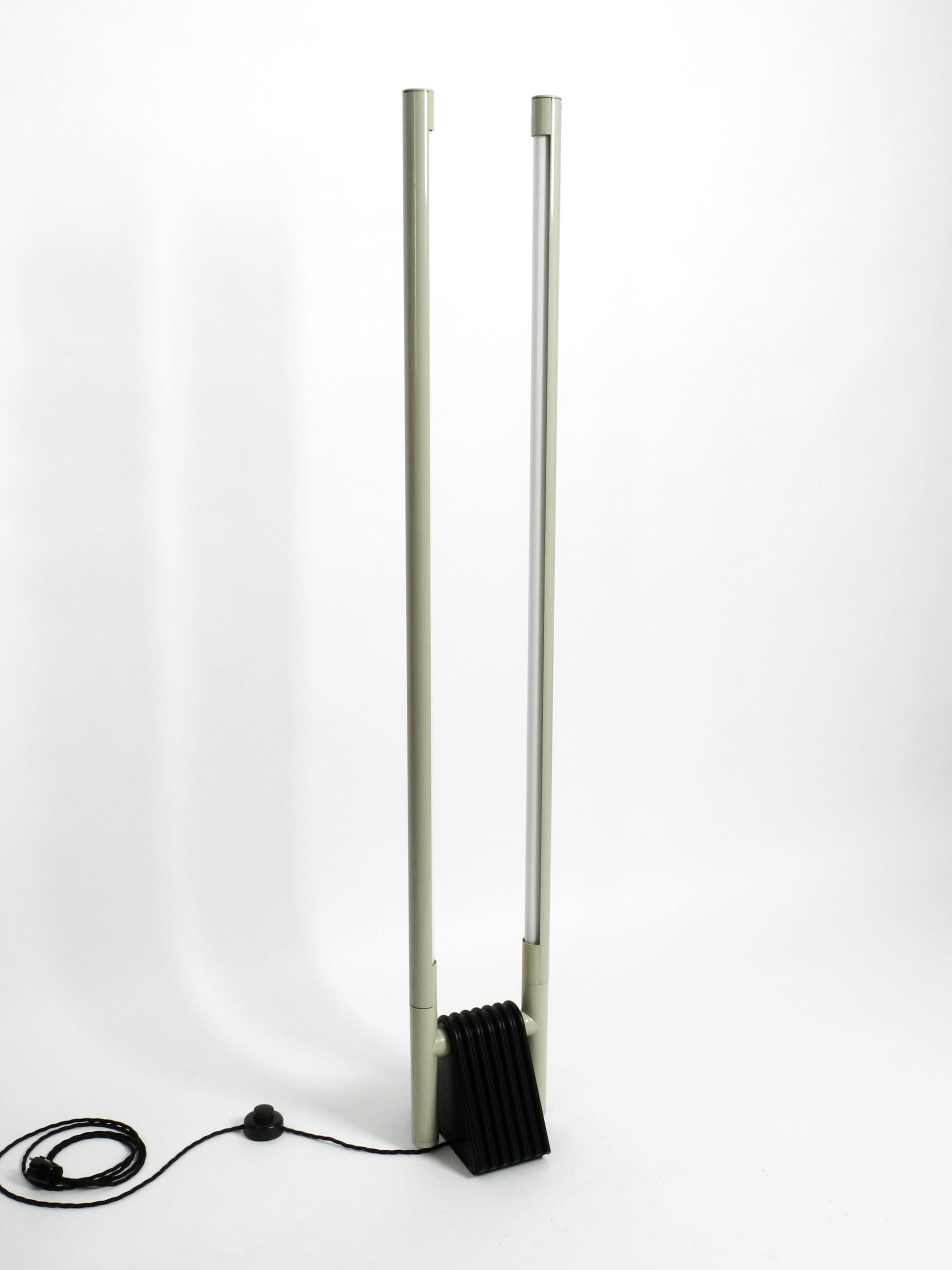 Italian Systema Flu Neon Tube Floor Lamp Design Rodolfo Bonetto for Luci, 1981