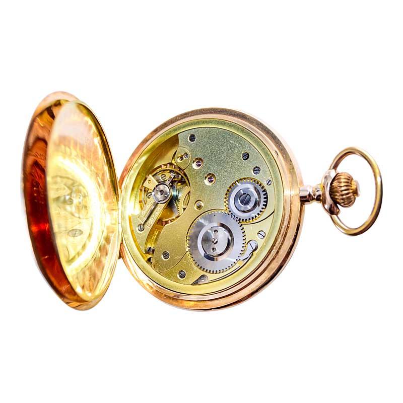 Systeme Glashutte by Lange 14 Karat Yellow Gold Hunters Case Pocket Watch 6