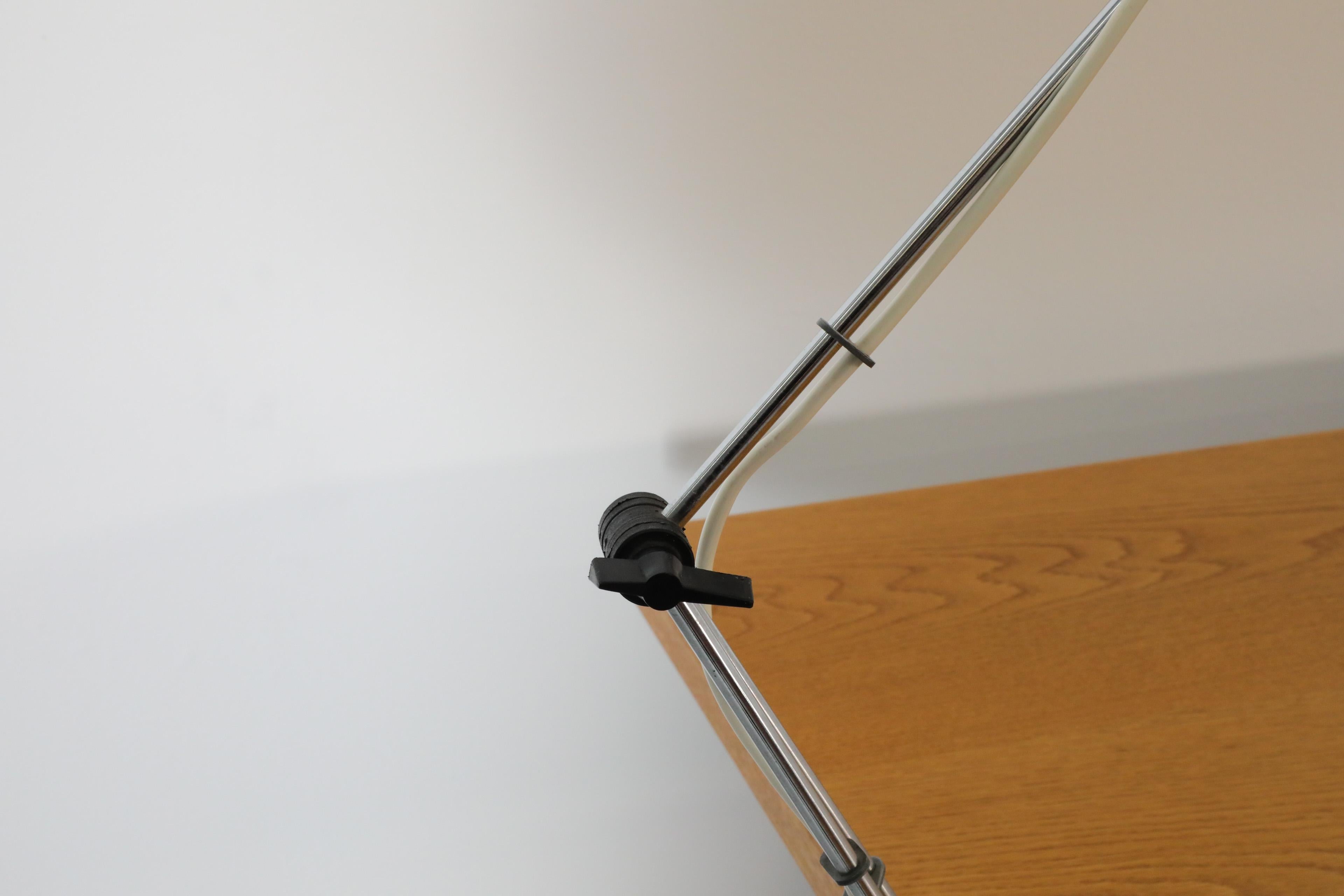 Hala Style Industrial Drafting Clamp-on Lamp with Olive Green Shade by Szarvasi 9