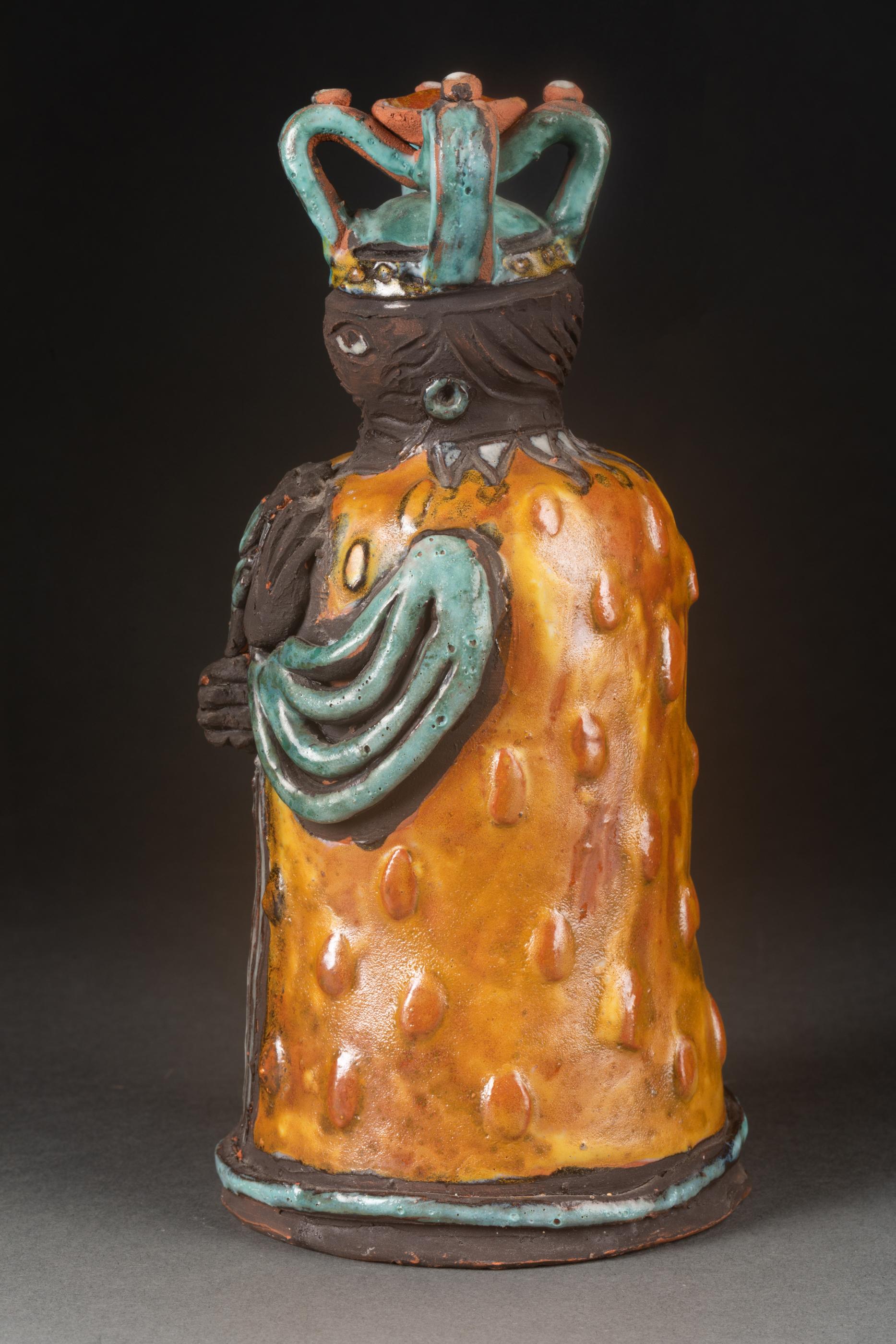 Enameled Szekely Et Borderie : Roi Et Reine, Céramiques Émaillées, Vers 1950 For Sale