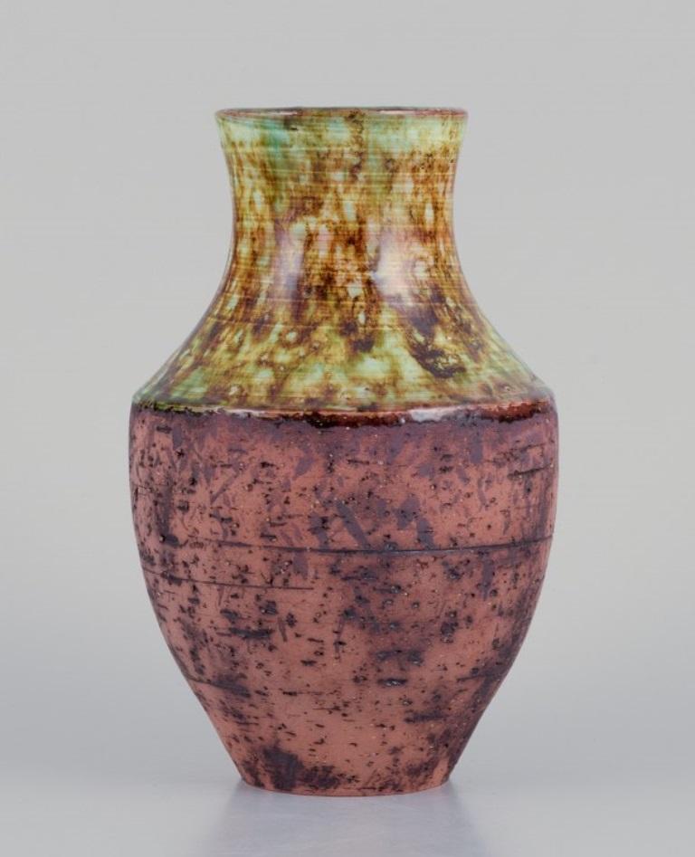 Scandinavian Modern Szilasi, Visby, Sweden. Unique ceramic bowl and vase. Ca 1960 For Sale