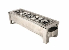 Szwarc Stanley Industrial Steel and Enamel Jewelry Box, Signed