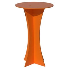 T-01-O Orange Stainless Steel Metal Side Table Bauhaus Style