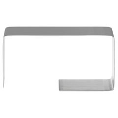 T-02 Brushed Stainless Steel Silver Metal Rectangular Coffee Table