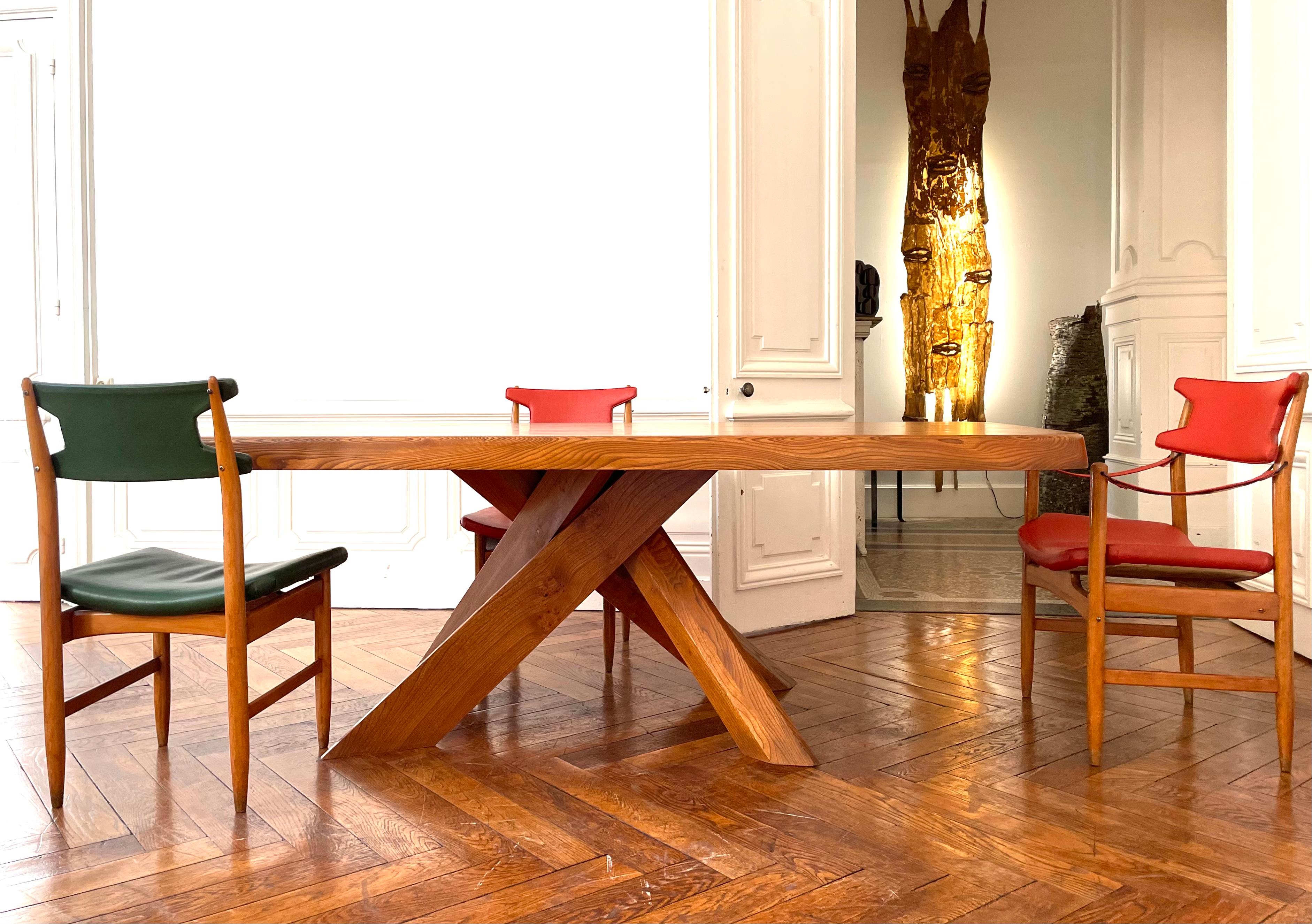 T 35 D Table by Pierre Chapo in French Elm from 1978 6