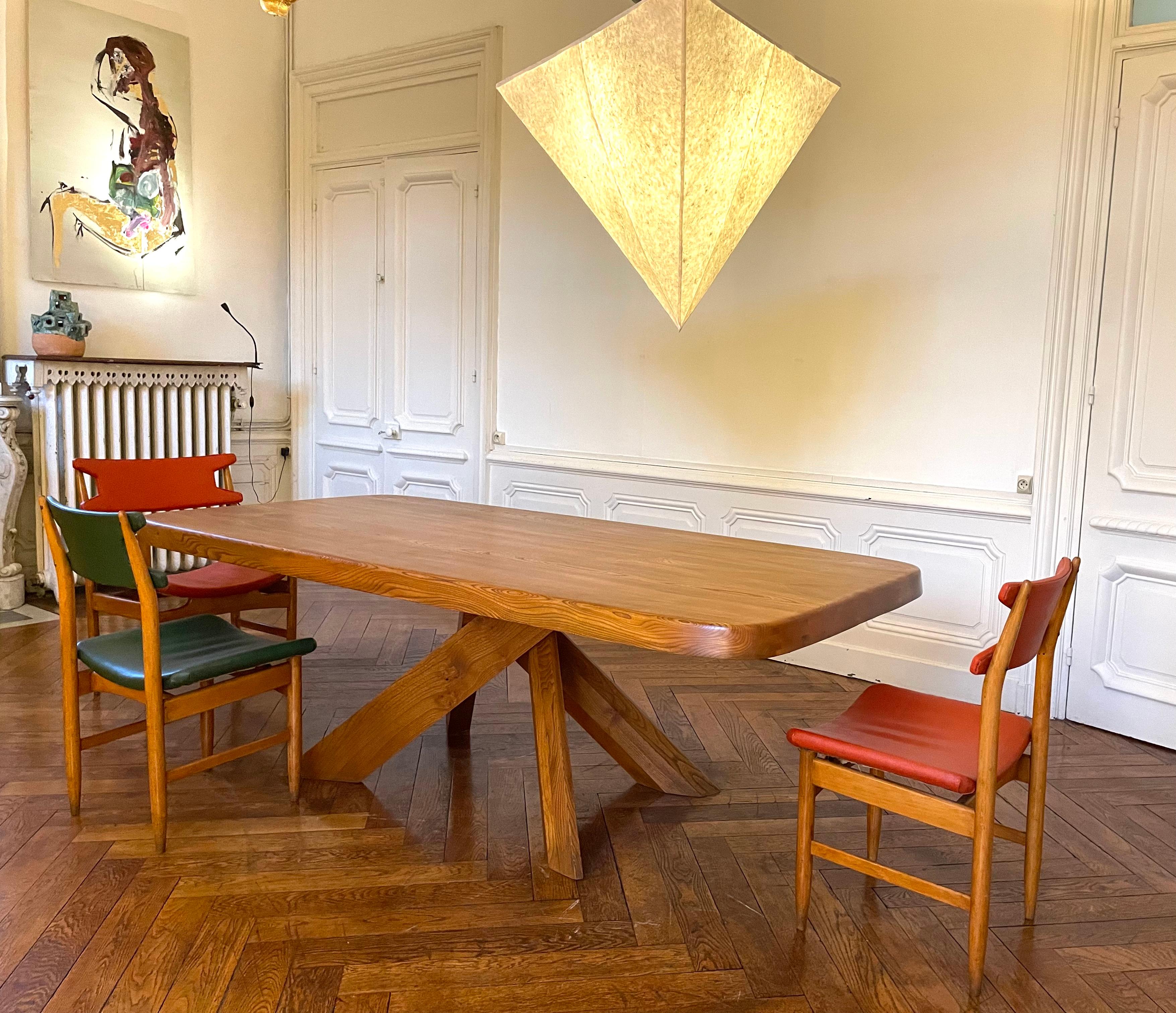 T 35 D Table by Pierre Chapo in French Elm from 1978 8