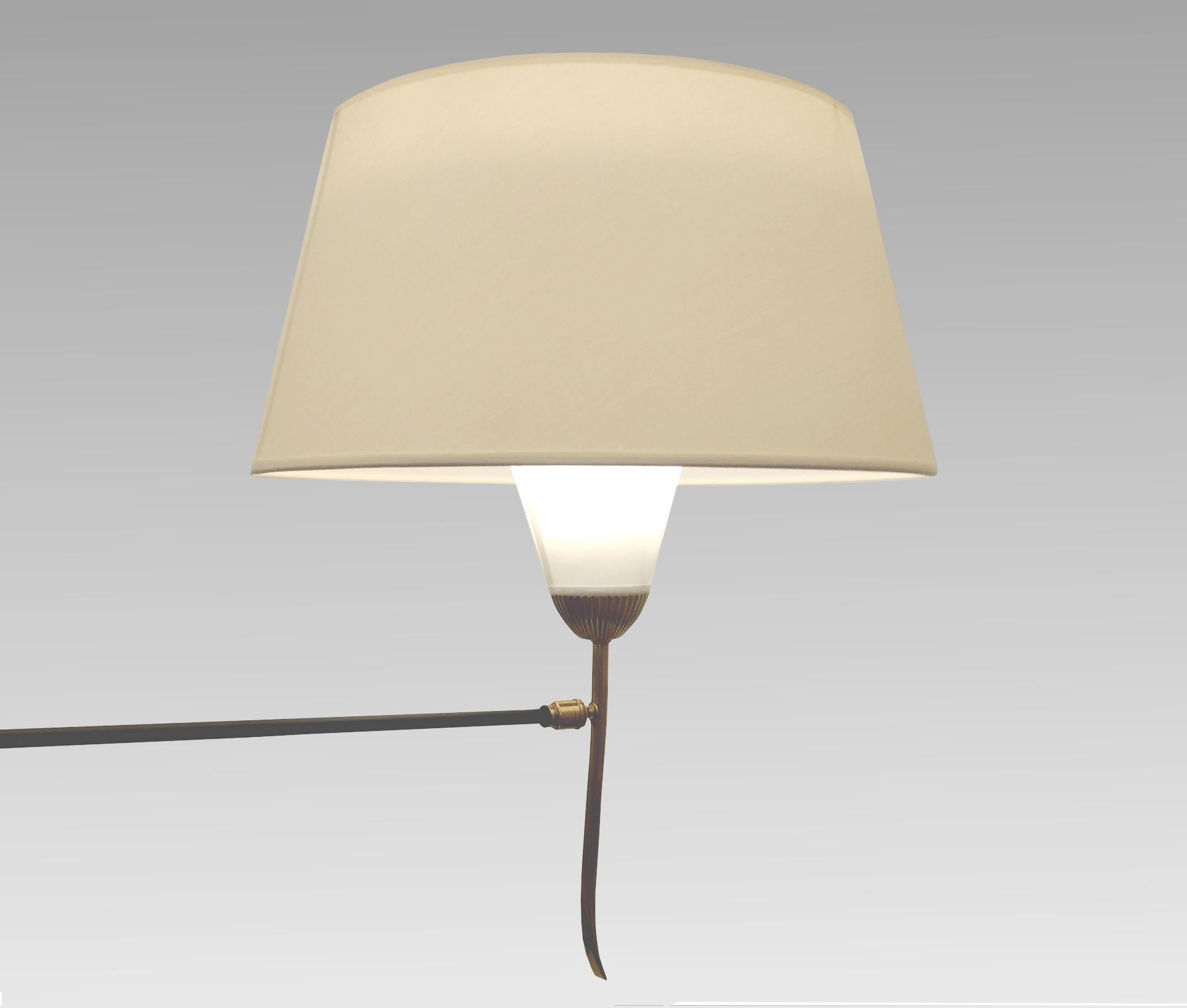 T 644 Floor Lamp by Maison Lunel, France, circa 1950 In Good Condition In Paris, FR