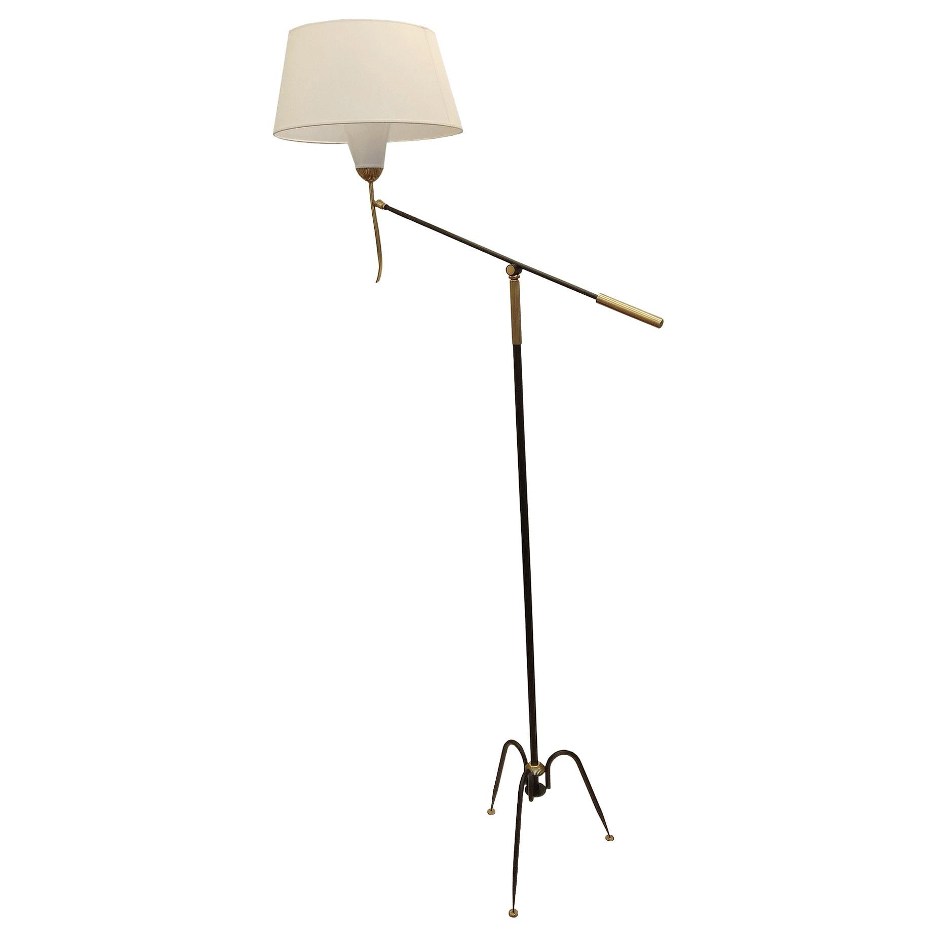 T 644 Floor Lamp by Maison Lunel, France, circa 1950