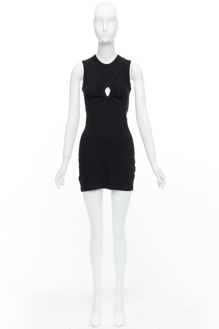 white christmas dresses Asymmetric Neckline Ruched Cut Out Maxi Dress in Black main image 1