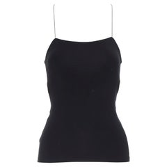T ALEXANDER WANG schwarzes Kreuz Spaghettiträger offener Rücken Tank Top XS
