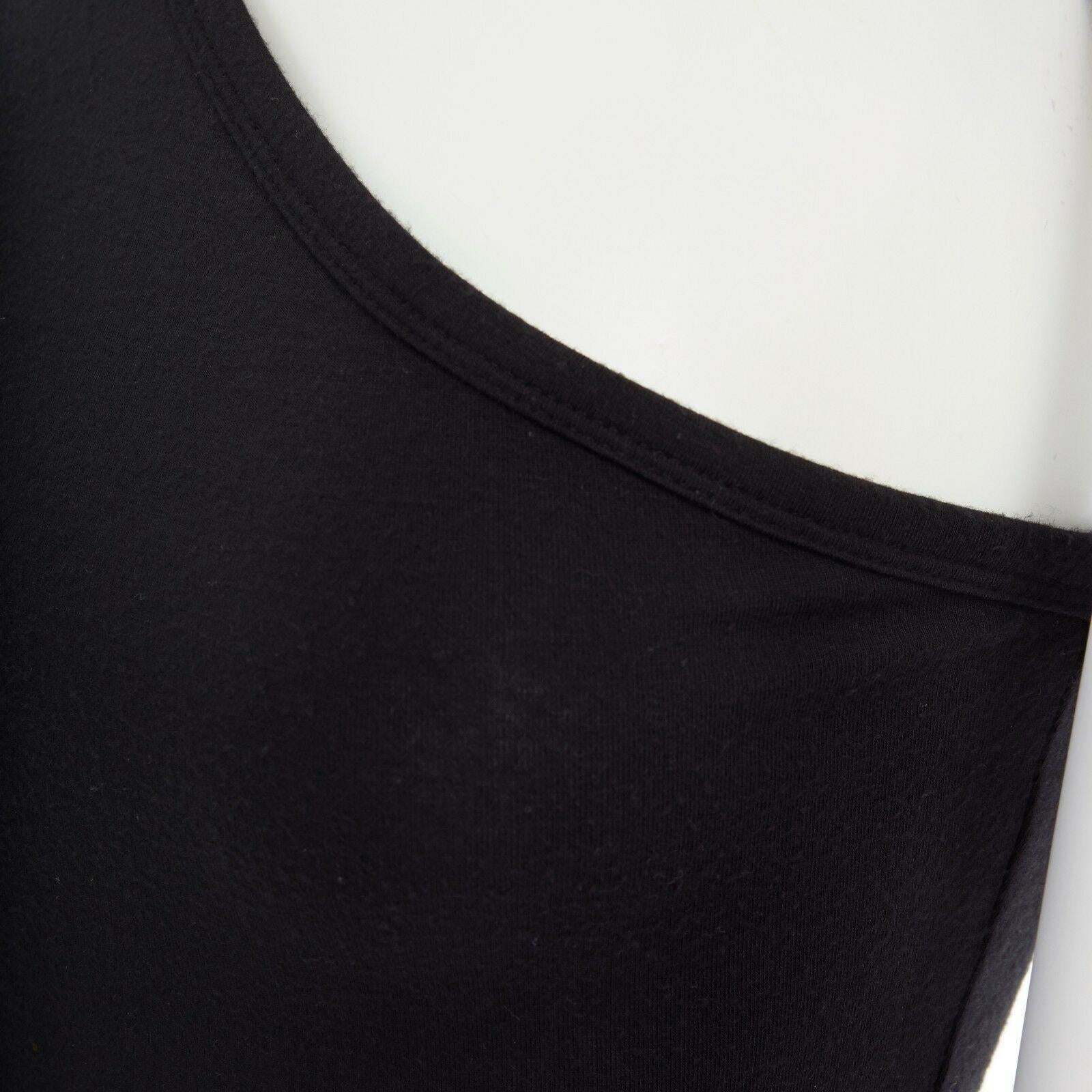 Women's T ALEXANDER WANG black modal one shoulder bodycon mini dress S