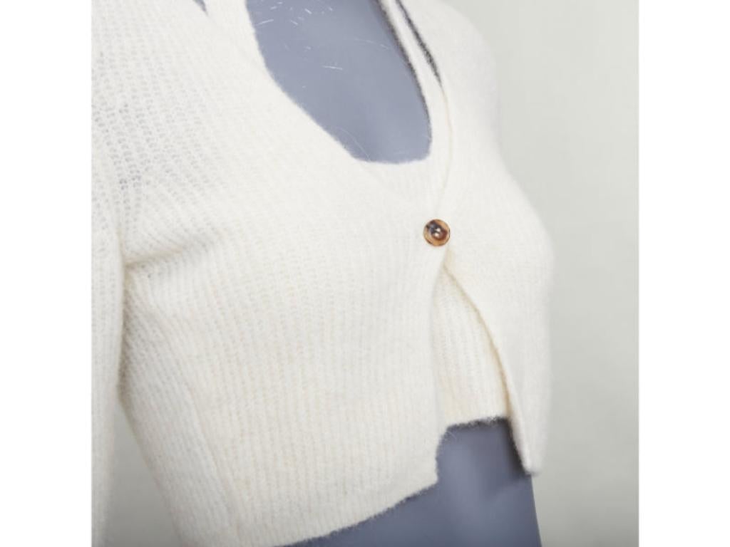 T ALEXANDER WANG cremefarbene Alpaka-Mischung Halfter-Crop-Strickjacke mit dekonstruiertem Muster S
Referenz: YIKK/A00286
Marke: T Alexander Wang
Designer: Alexander Wang
Collection'S: T by Alexander Wang
MATERIAL: Alpaka, Gemisch
Farbe: