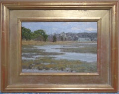 American Impressionist T Allen Lawson Seascape Oil Painting 1988 Mass. Marine