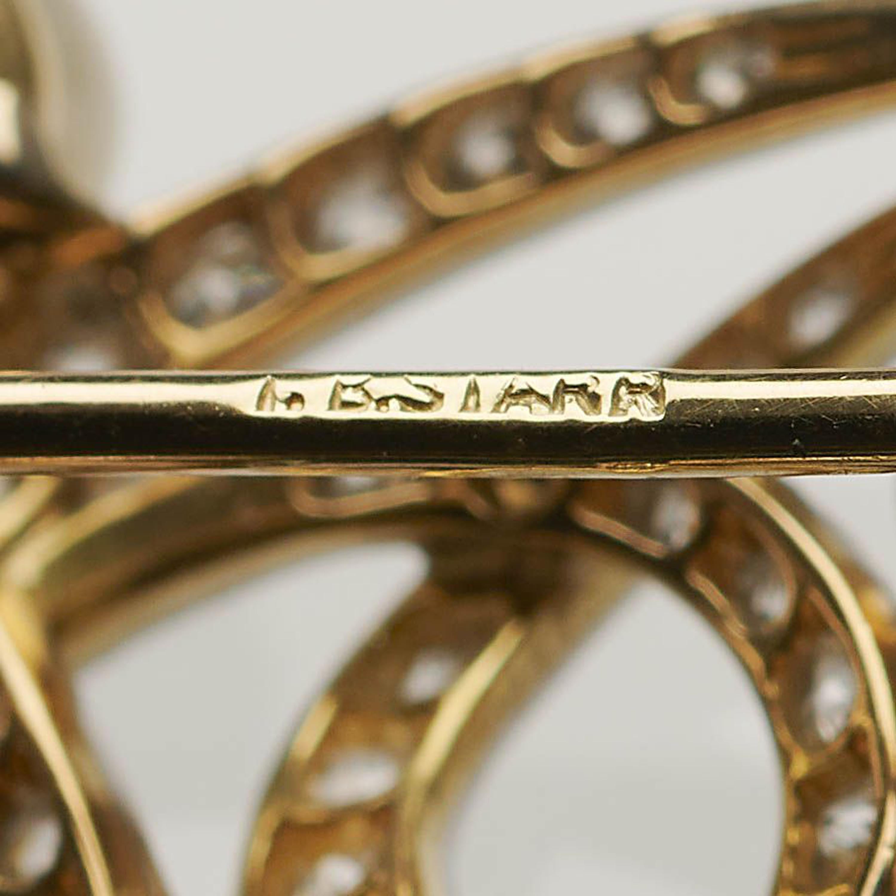 T. B. Starr Belle-Epoque-Brosche aus Platin und Gold, um 1905 im Zustand „Gut“ im Angebot in London, GB