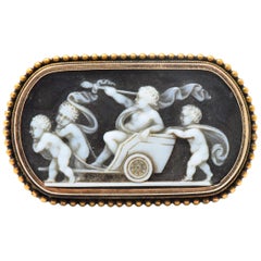 T. B. Starr Victorian Hardstone 14 Karat Rose Gold Cameo Brooch