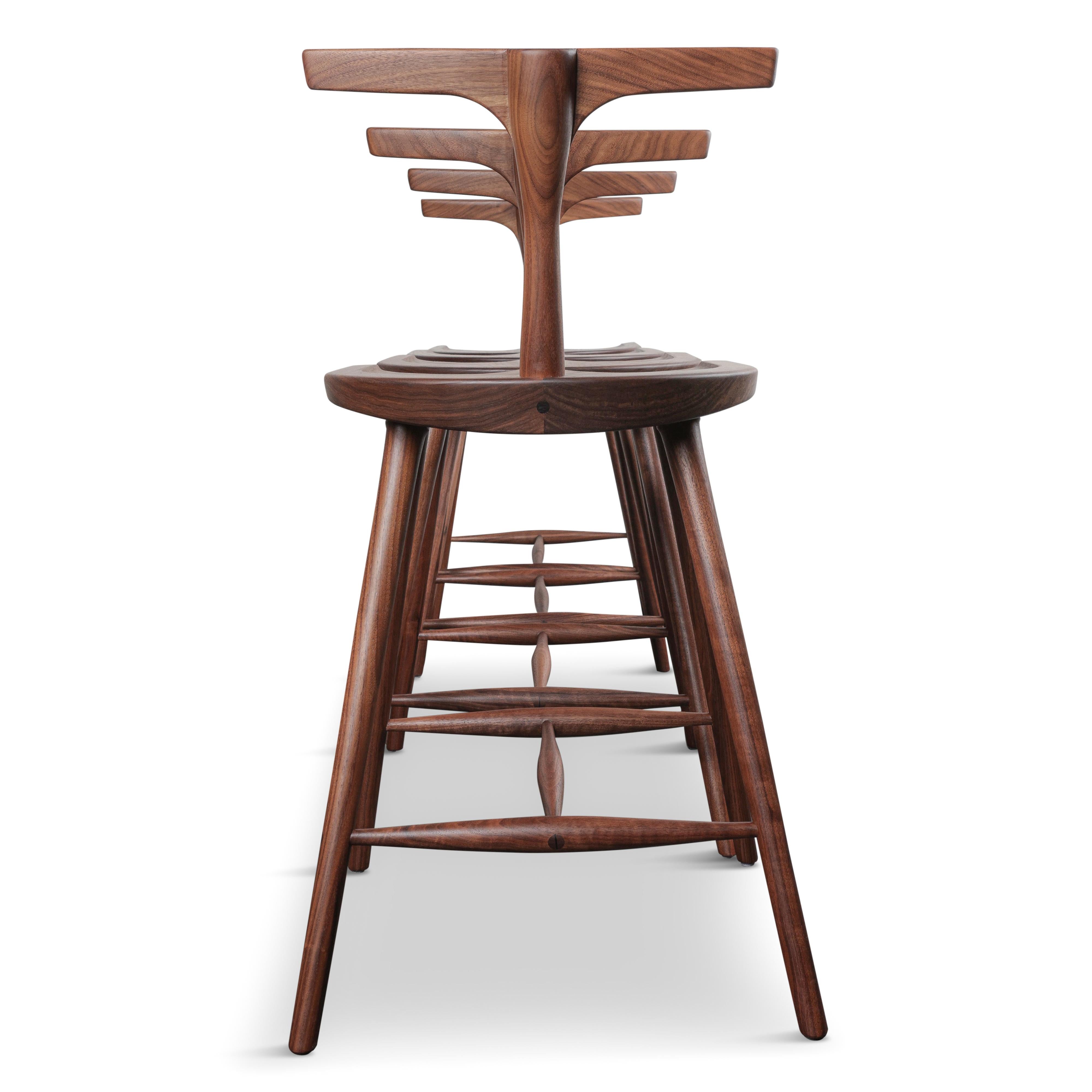 3 legged stool with back