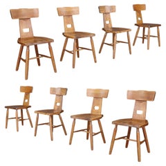 T-Back Oak Dining Chair, France, 1950s – 120 Available