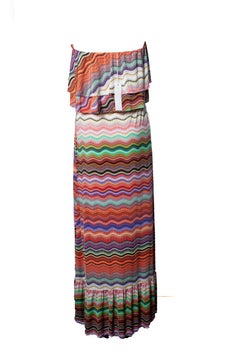 T Bags Los Angeles, strapless dress with graphic print