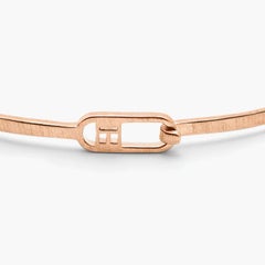 T-Bangle in Brushed 18K Rose Gold, Size XS