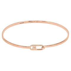 T-Bangle in Brushed 18K Rose Gold, Size XS