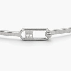 T-Bangle in Brushed Sterling Silver, Size L