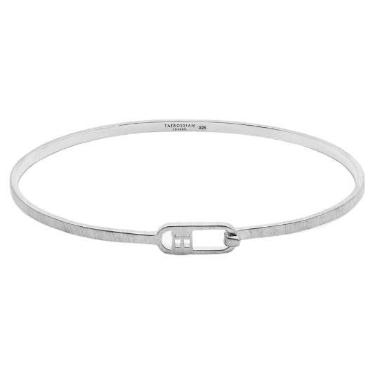T-Bangle in Brushed Sterling Silver, Size XS