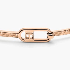 T-Bangle in Hammered 18K Rose Gold, Size XS