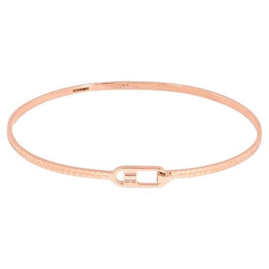 T-Bangle aus gehämmertem 18 Karat Roségold, Größe XS im Angebot