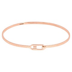 Bracelet en T en or rose 18 carats martelé, taille XS