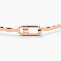 T-Bangle in Polished 18K Rose Gold, Size L
