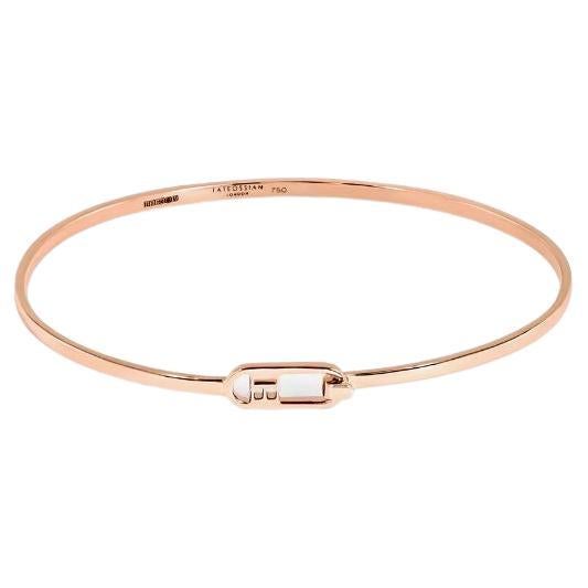 T-Bangle in Polished 18K Rose Gold, Size XS