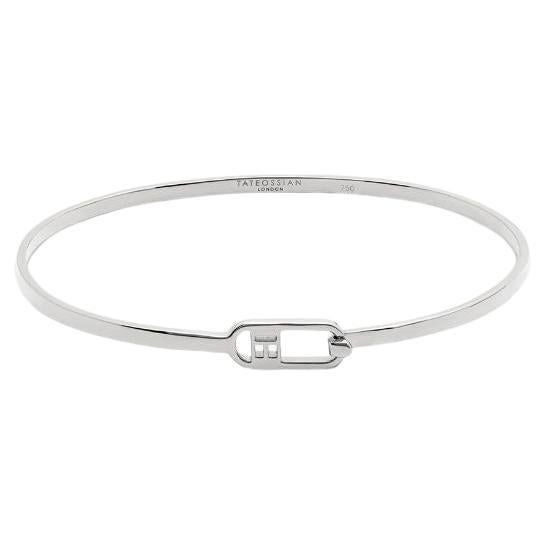 T-Bangle in Polished Sterling Silver, Size XS For Sale