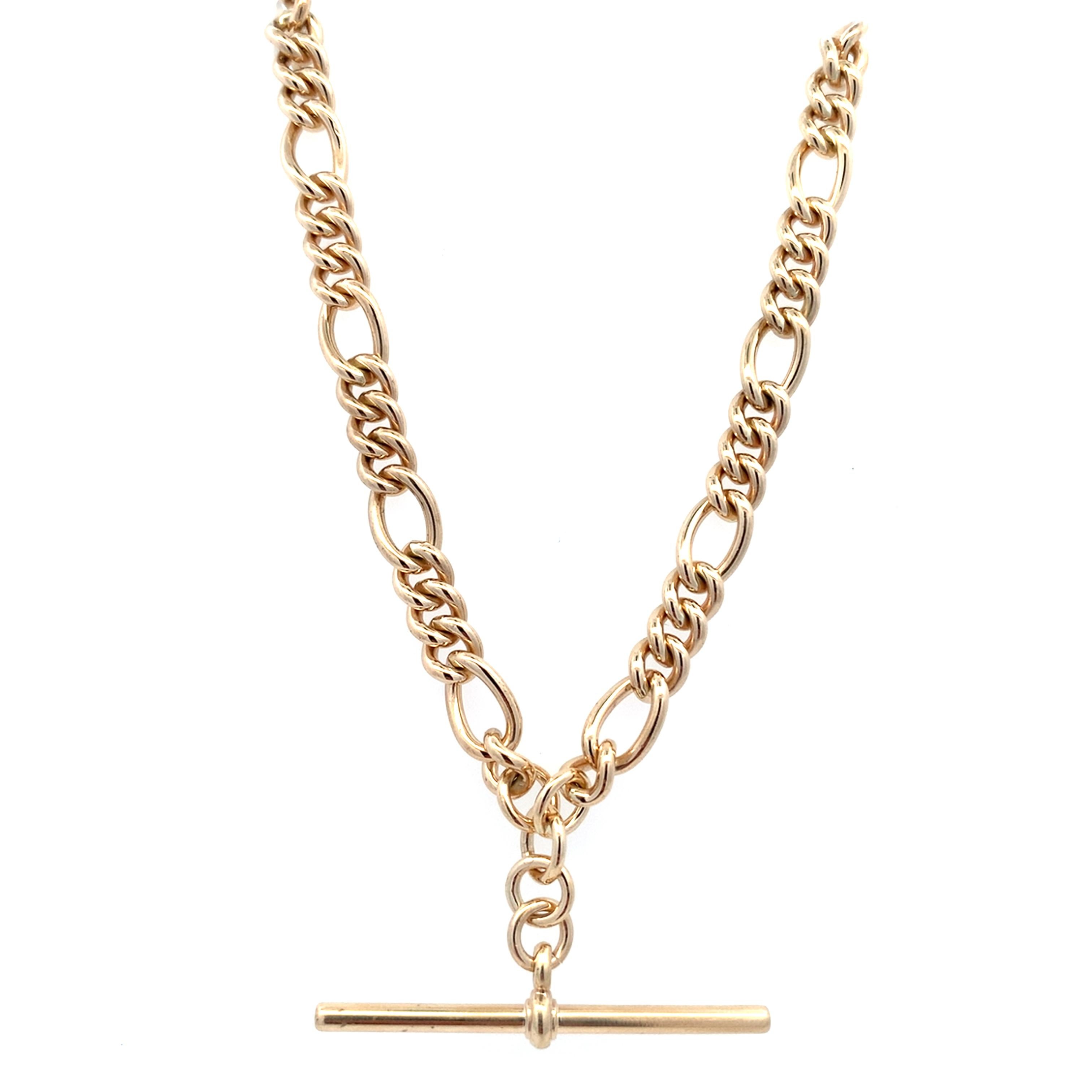 Collana a catena fine con barra a T in oro giallo In condizioni Nuovo in vendita a London, GB