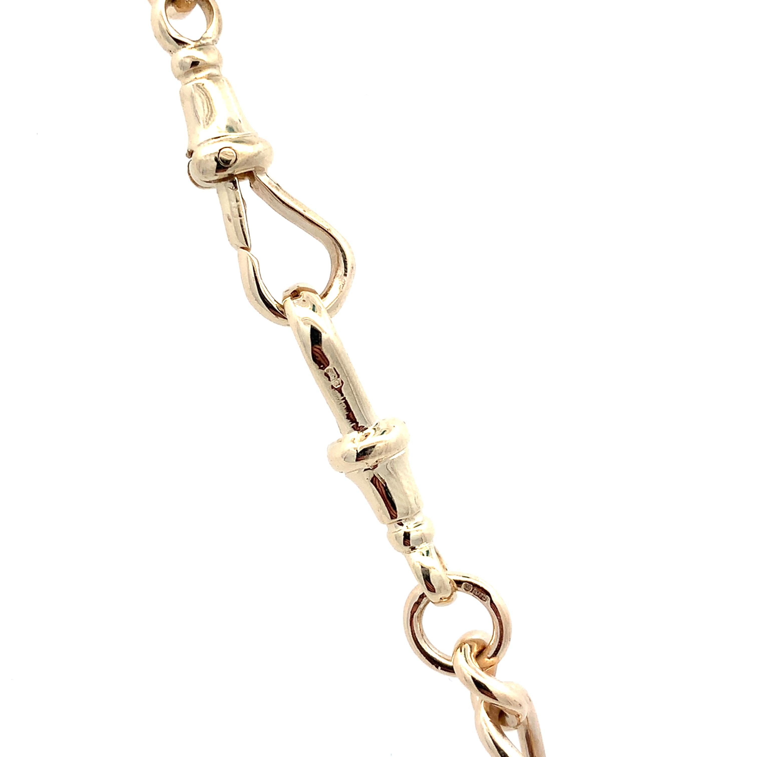 Collana a catena fine con barra a T in oro giallo in vendita 1