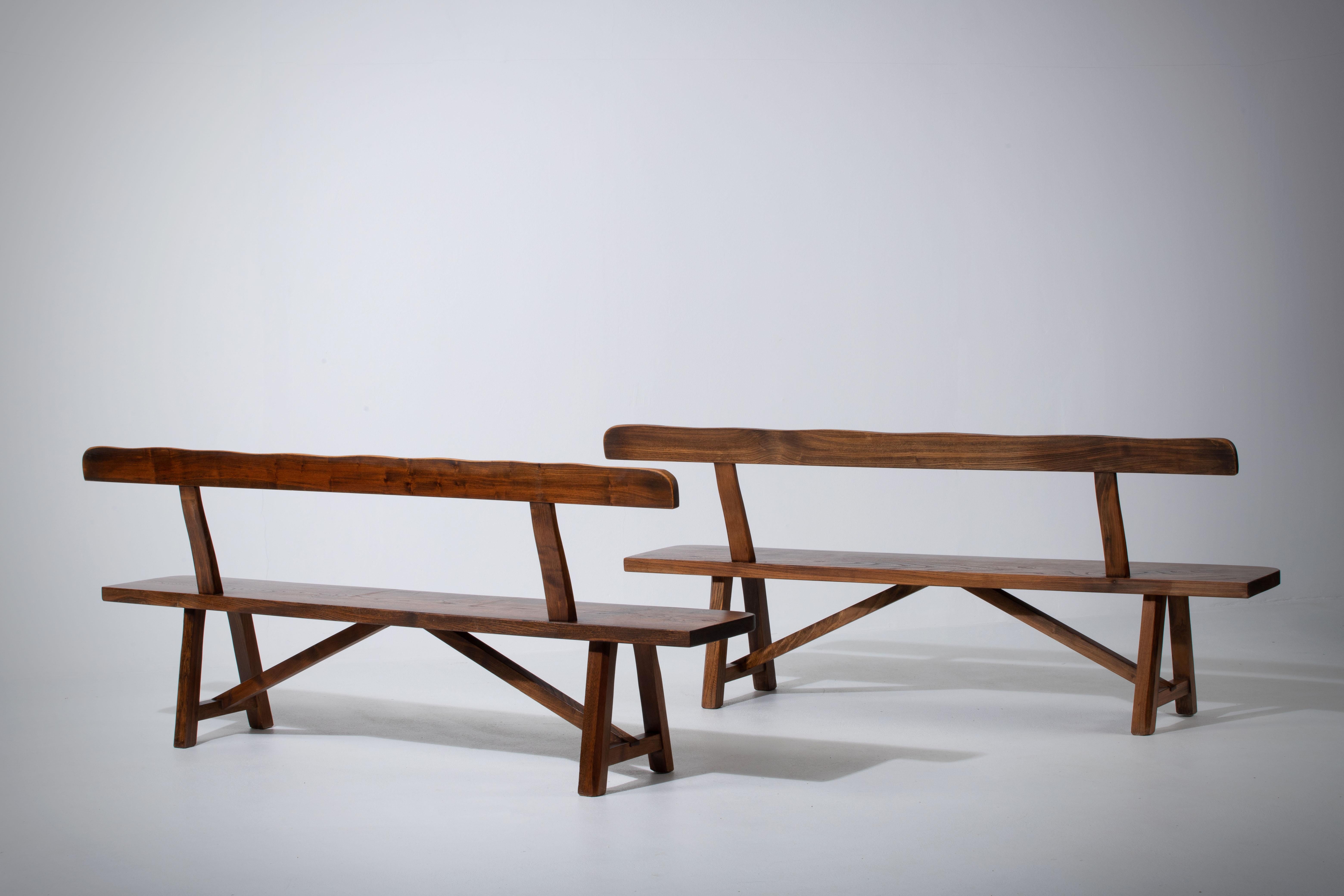 « T-Bench », Olavi Hanninen pour Aranjou, orme massif brutaliste, France, années 1950 en vente 11