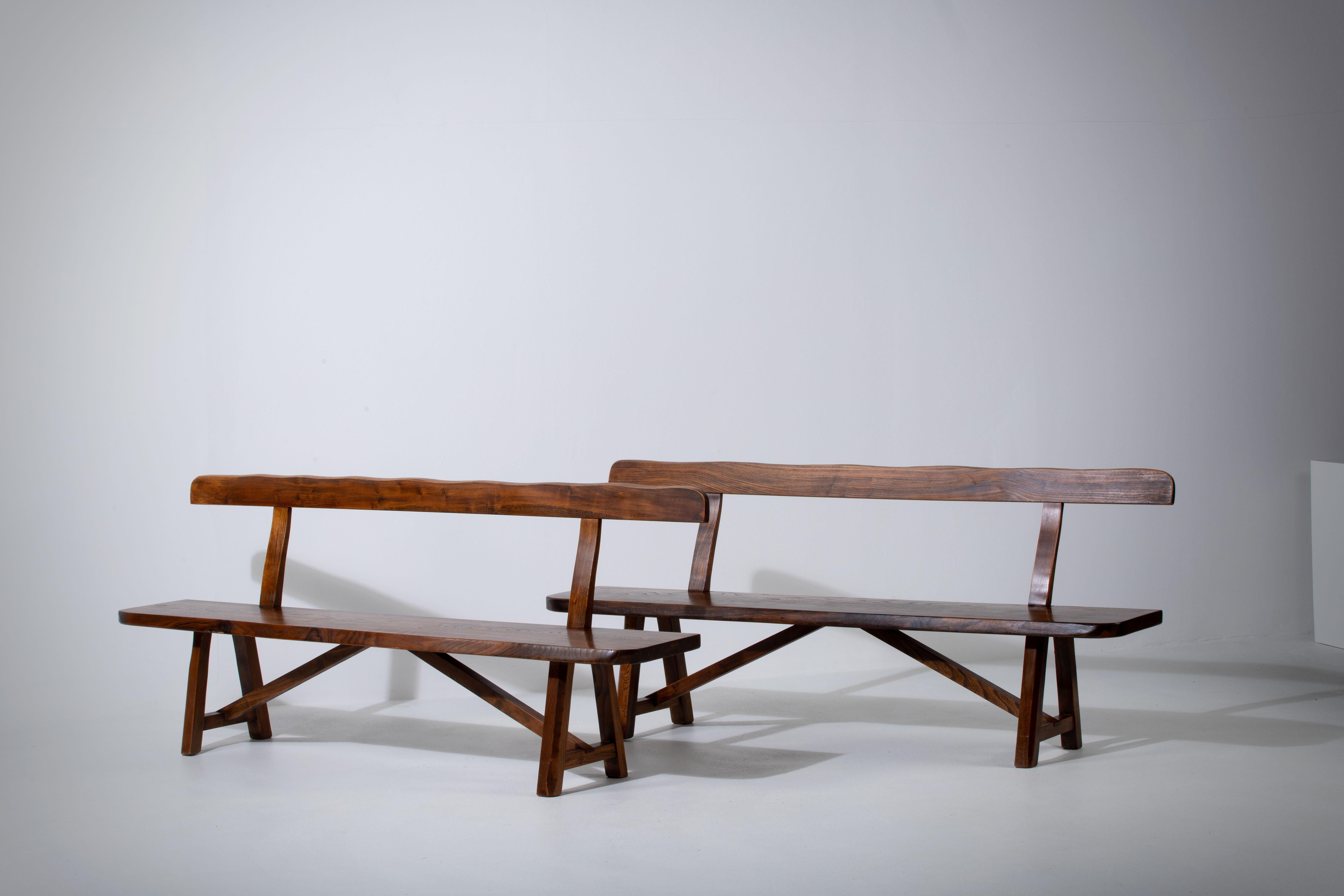 Français « T-Bench », Olavi Hanninen pour Aranjou, orme massif brutaliste, France, années 1950 en vente