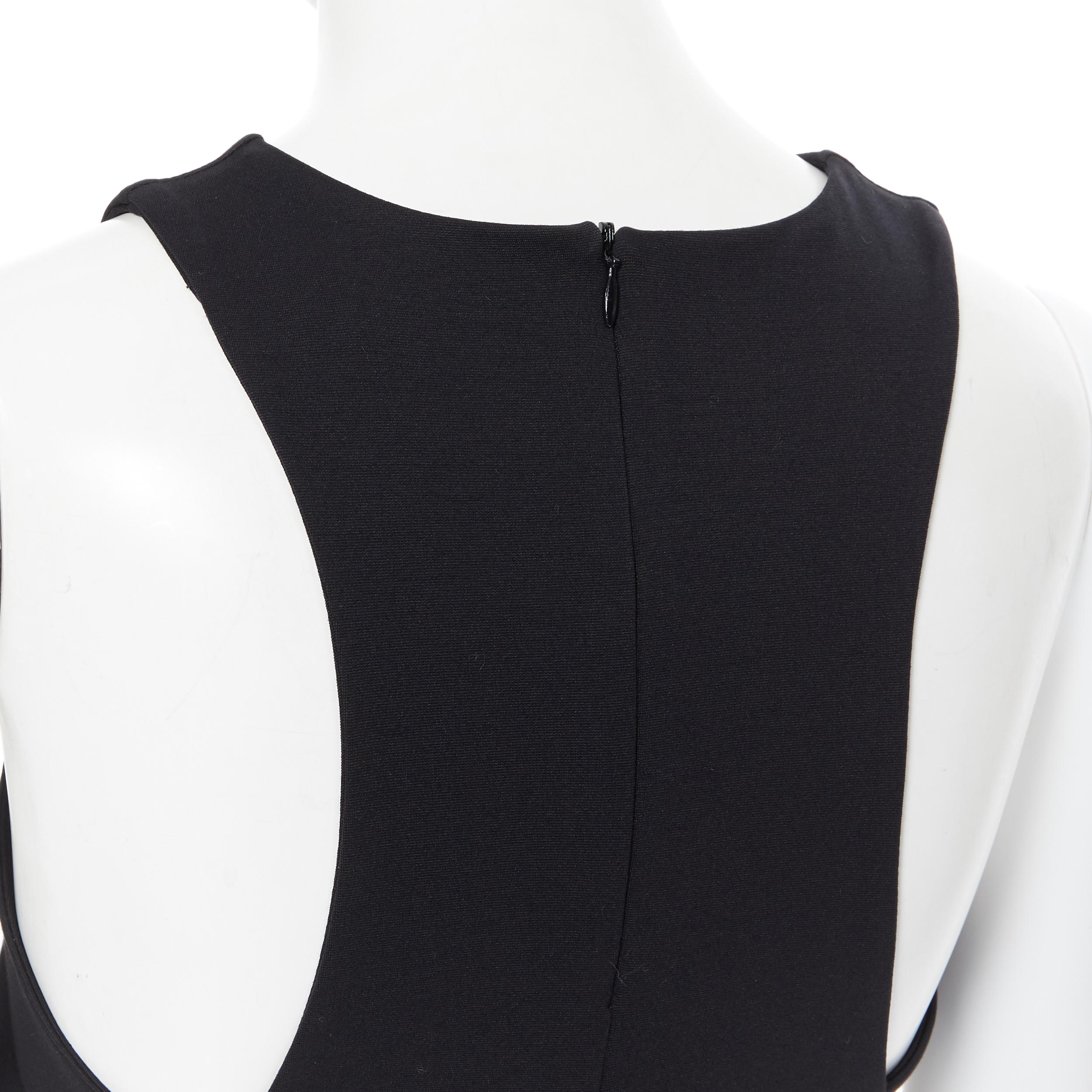 T BY ALEXANDER WANG black cut out crossover bandage back sports crop top M 1