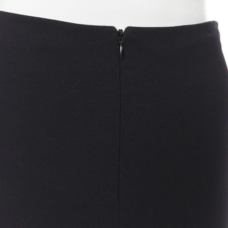 T BY ALEXANDER WANG Bleistiftrock aus schwarzem Viskose- Polyester mit Schlitz in der Mitte S im Angebot 3