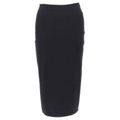 T BY ALEXANDER WANG gonna a tubino elasticizzata in poliestere e rayon nero con spacco centrale S