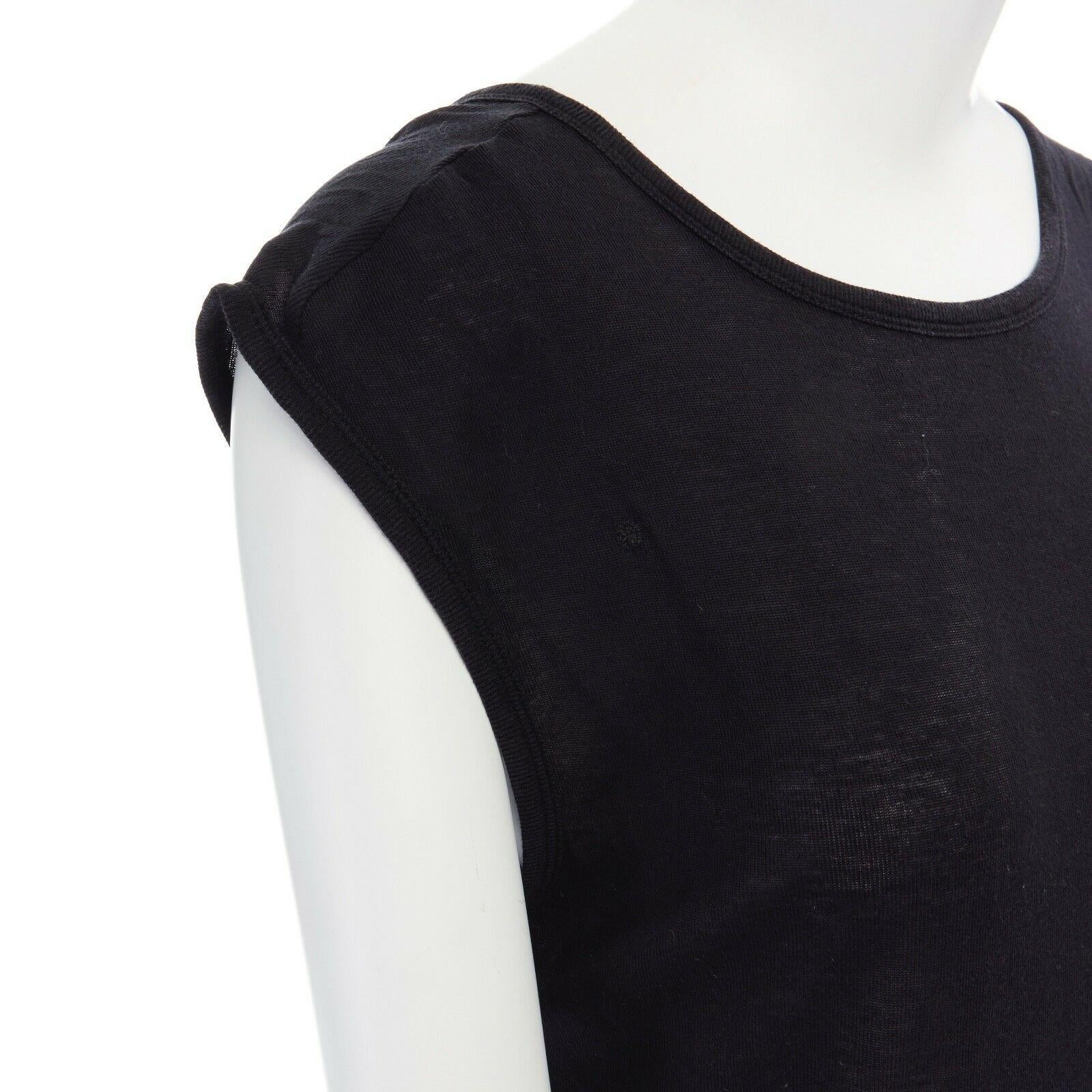 T BY ALEXANDER WANG black Tencel draped back sleeveless tank top XS In Good Condition In Hong Kong, NT