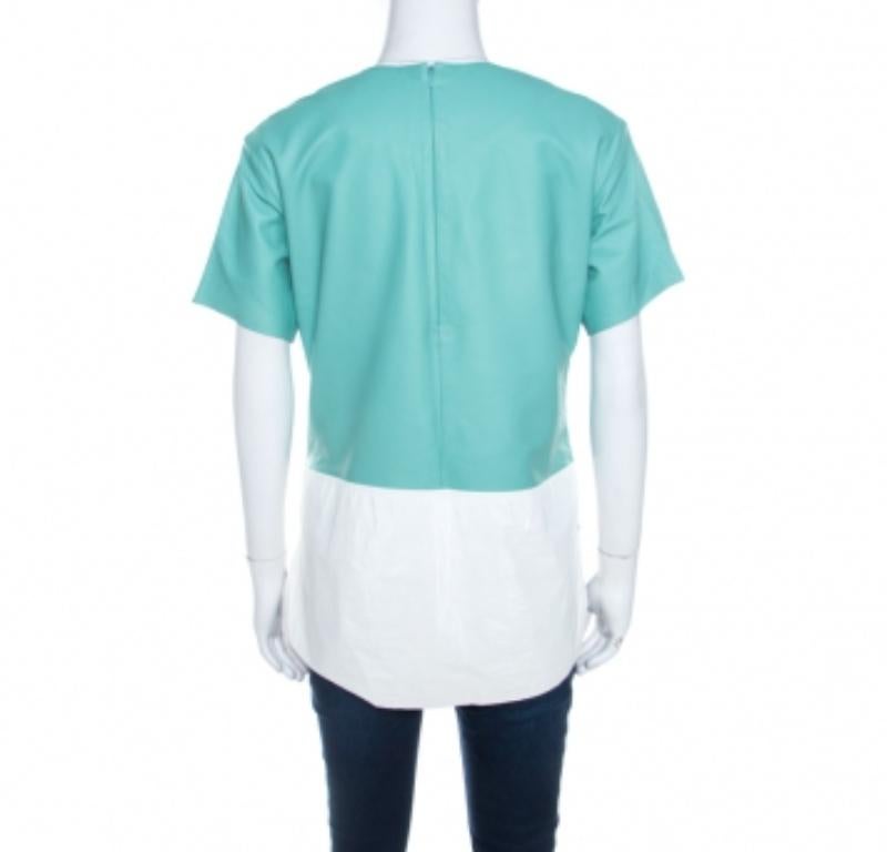 T by Alexander Wang Grünes Boxy Fit Top aus Leder S Damen im Angebot