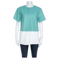T by Alexander Wang Grünes Boxy Fit Top aus Leder S