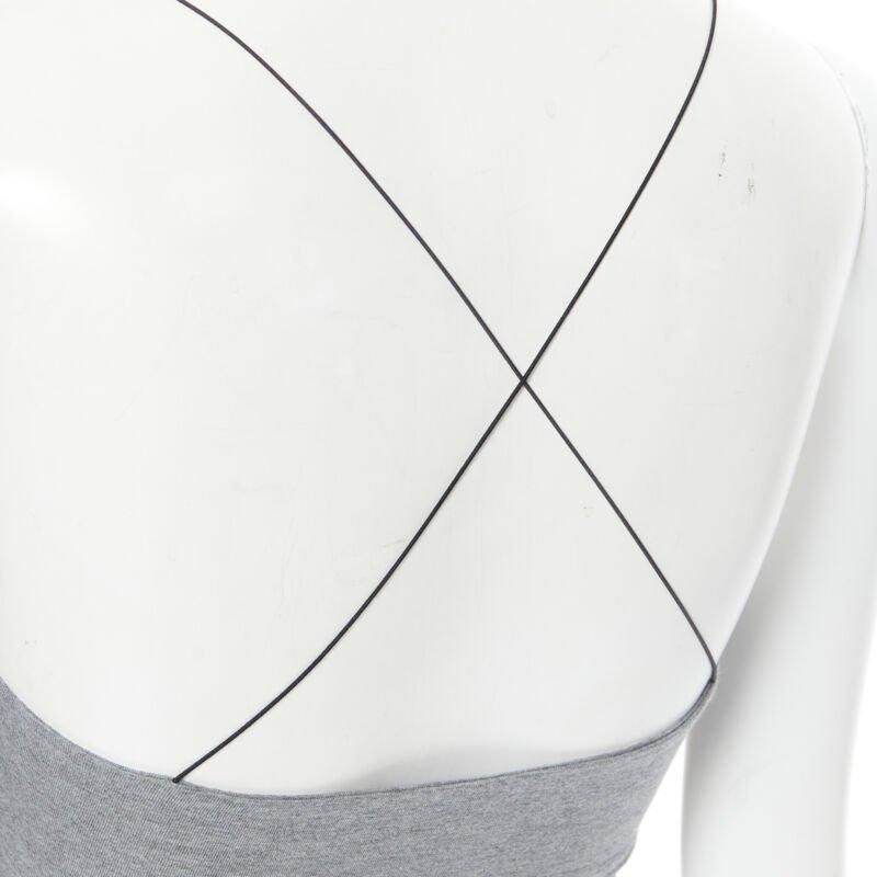 T BY ALEXANDER WANG grey cotton jersey wire spaghetti strap cami tank top XS For Sale 3