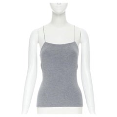T BY ALEXANDER WANG camiseta de tirantes de espagueti de punto de algodón gris XS