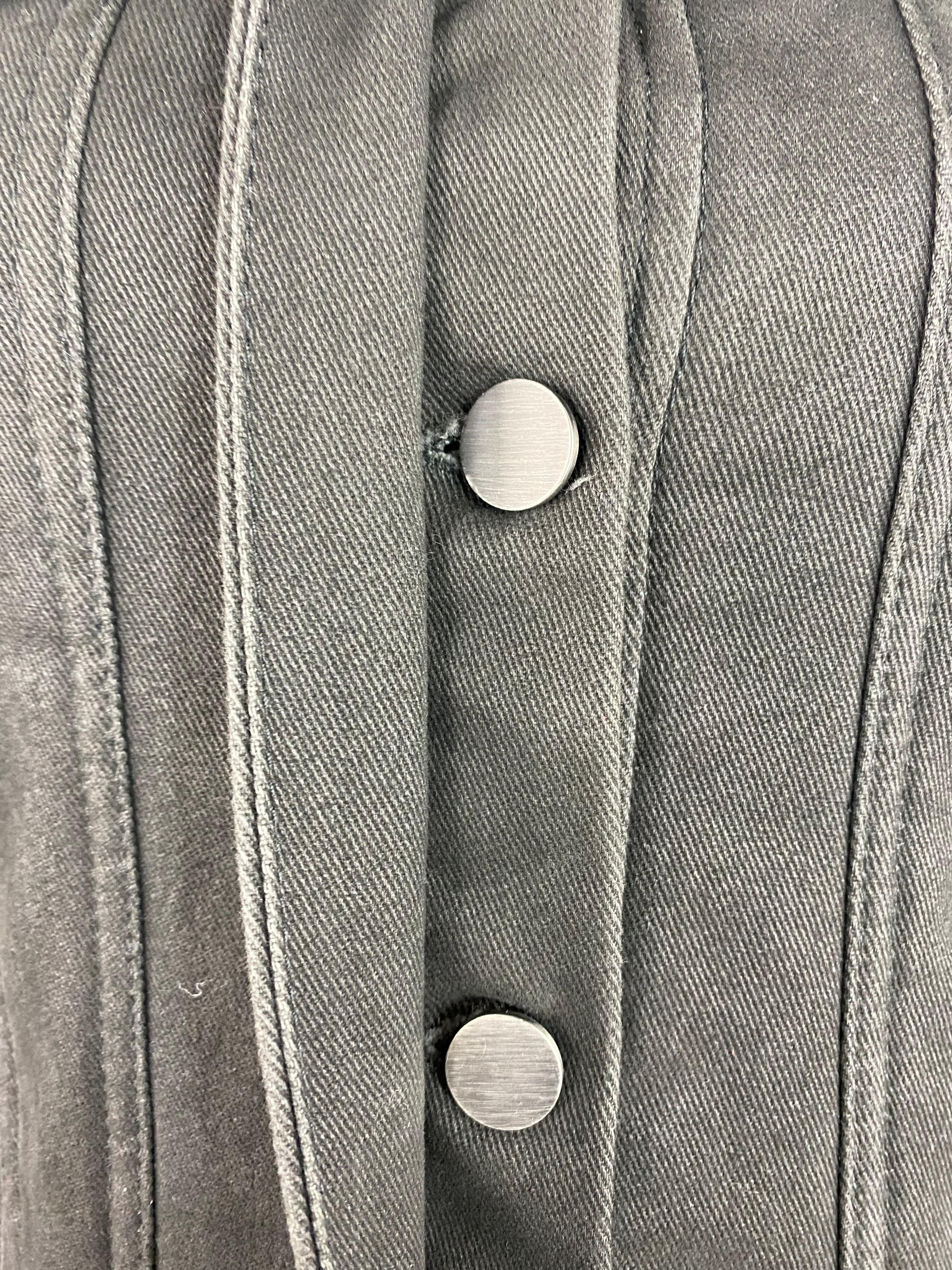 T by Alexander Wang - Giacca in pelle e denim grigio 1