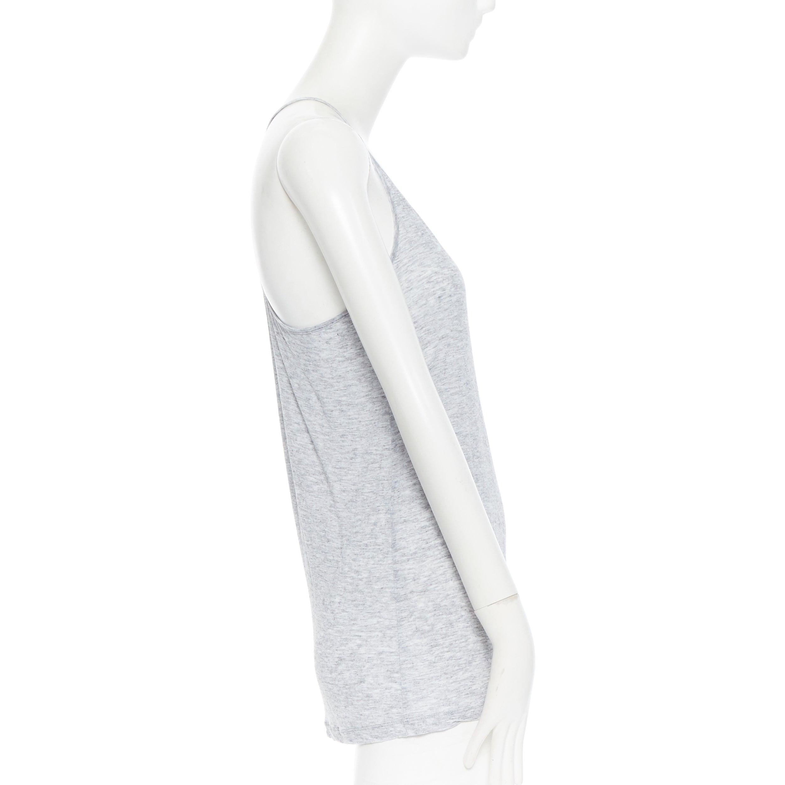 Women's T BY ALEXANDER WANG light grey Tencel wool cashmere blend T-strap tank XS