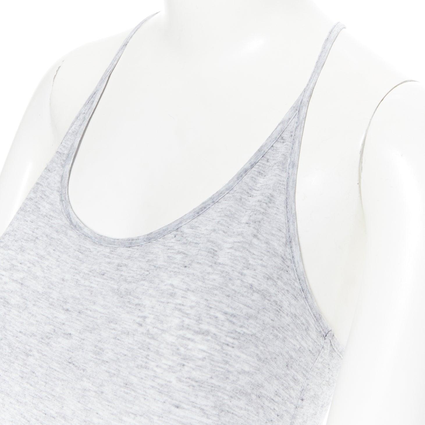 T BY ALEXANDER WANG light grey Tencel wool cashmere blend T-strap tank XS 4