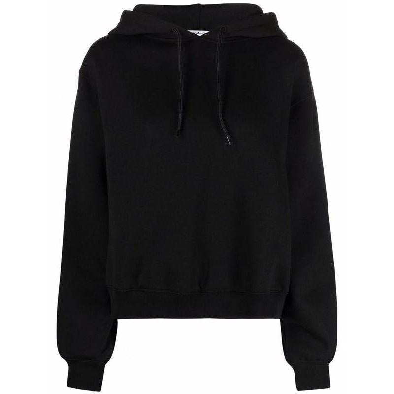 T by Alexander Wang Women Foundation Terry Hoodie in Black, Size S For Sale 1