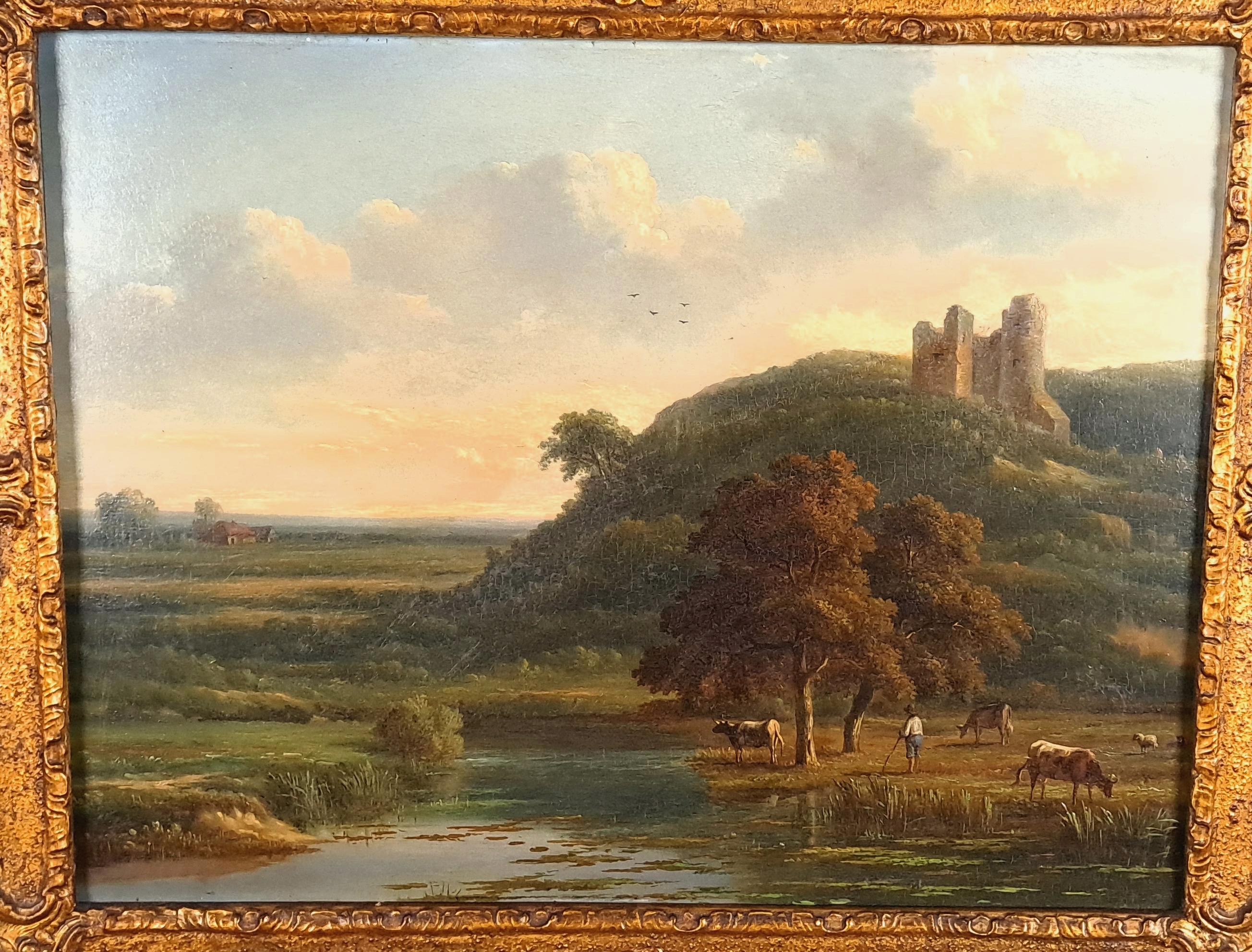 Thomas Christopher Hofland trained under John Rathbone and is renowned for his idyllic pastoral views of the British Isles, its country houses, priories, abbeys, castles and rural life.  

He taught art at Kew and painted many landscapes of London.