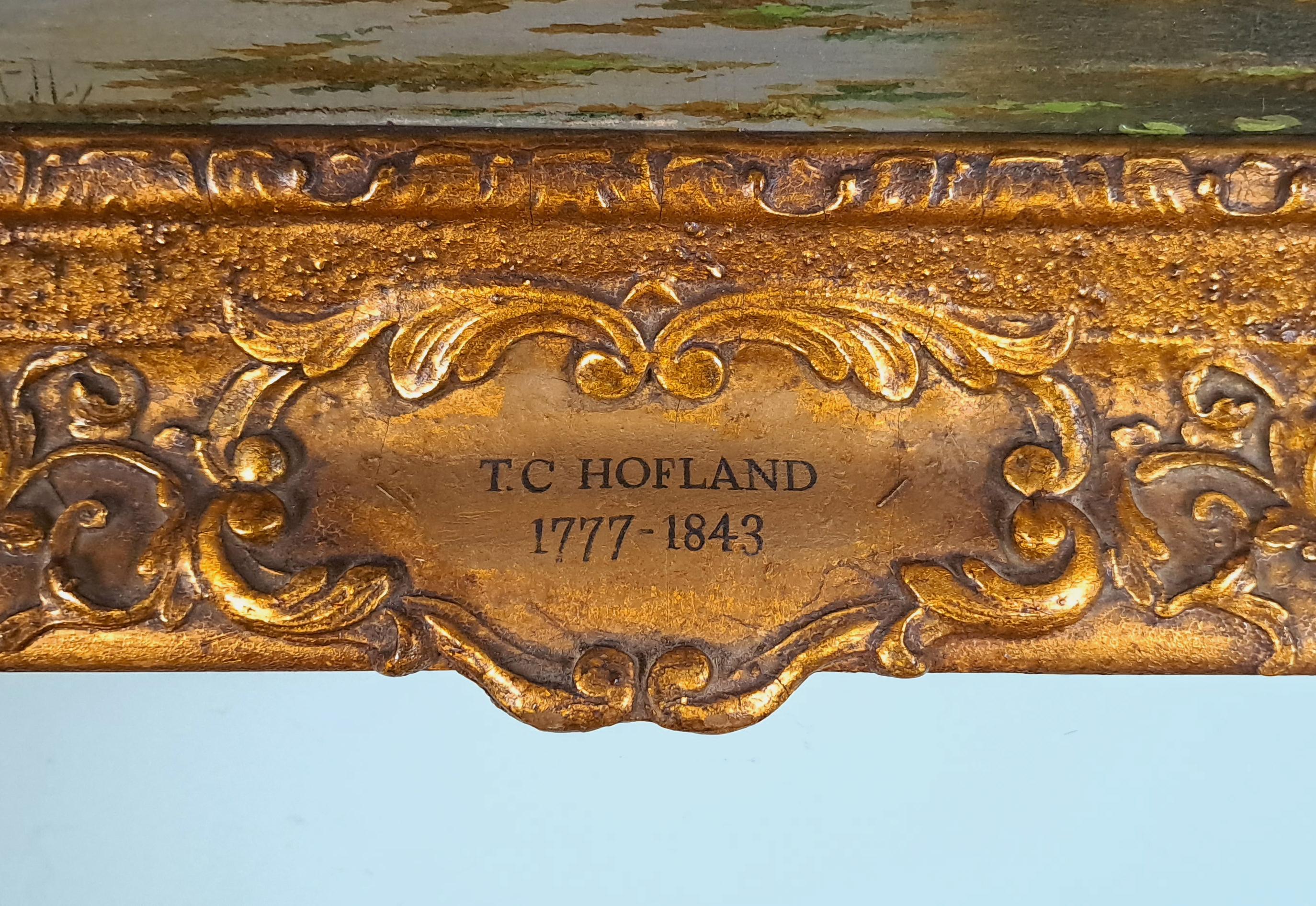 19th Century T C Hofland (1777-1843) English Oil on Board c. 1810 For Sale